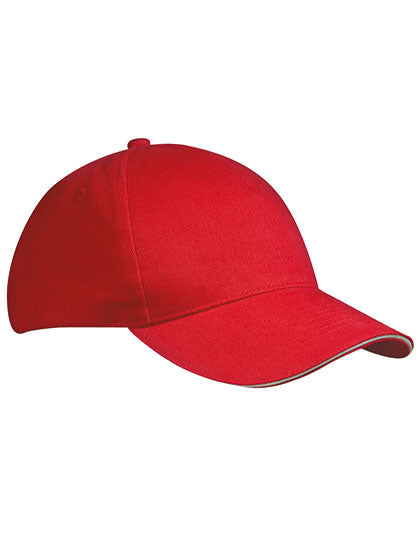 Daiber - 5 Panel Sandwich Cap - Red / White