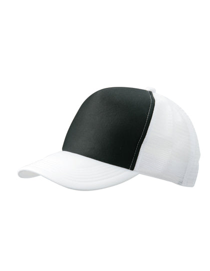 Daiber - 5-Panel Polyester Mesh Pet - Black/White