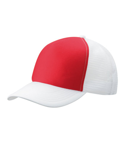 Daiber - 5-Panel Polyester Mesh Pet - Red/White
