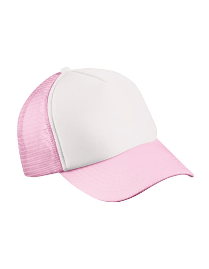 Daiber - 5-Panel Polyester Mesh Pet - White/Baby Pink