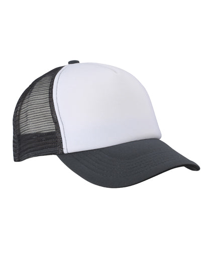 Daiber - 5-Panel Polyester Mesh Pet - White/Graphite