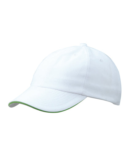 Daiber - 6-Panel Raver Sandwich Cap - White / Lime Green