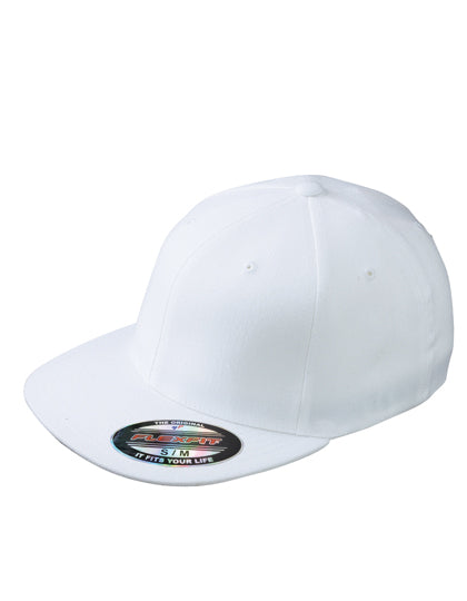 Daiber - 6 Panel Flexfit® Flat Peak Cap - White