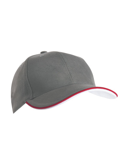 Daiber - 6 Panel Double Sandwich Pet - Dark Grey/Red