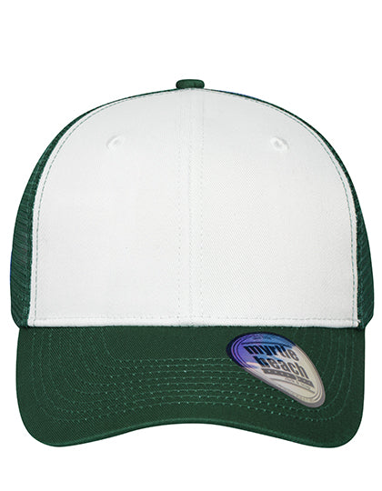 Daiber - 6 Panel Mesh Cap - White / Dark Green