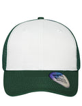 White / Dark Green