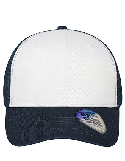 Daiber - 6 Panel Mesh Cap - White / Navy