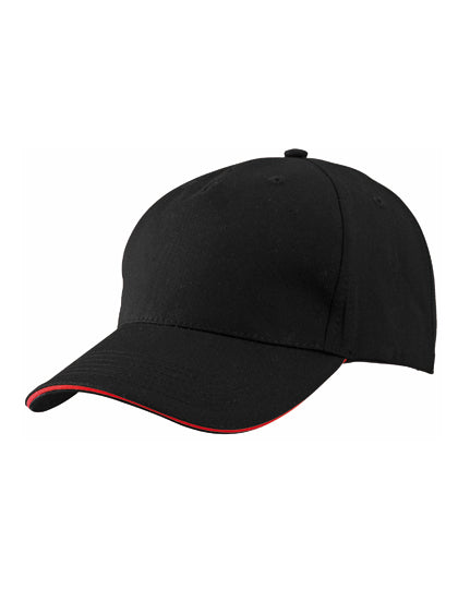 Daiber - 5 Panel Sandwich Cap - Black / Red