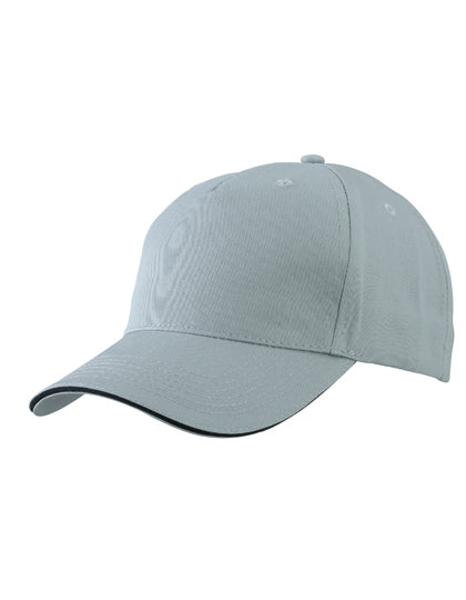 Daiber - 5 Panel Sandwich Cap - Light Grey / Black