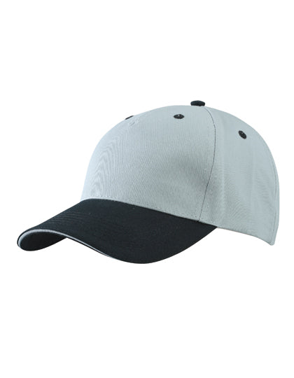 Daiber - 5 Panel Sandwich Cap - Light Grey / Black / Light Grey