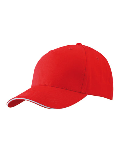 Daiber - 5 Panel Sandwich Cap - Red / White