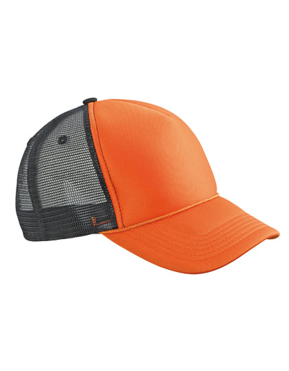 Daiber - 5 Panel Retro Mesh Cap - Orange / Black