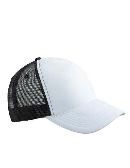 Daiber - 5 Panel Retro Mesh Cap - White / Black