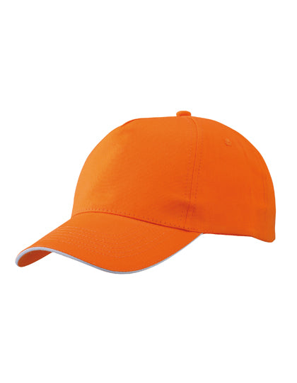 Daiber - 5 Panel Promo Sandwich Cap - Orange / White