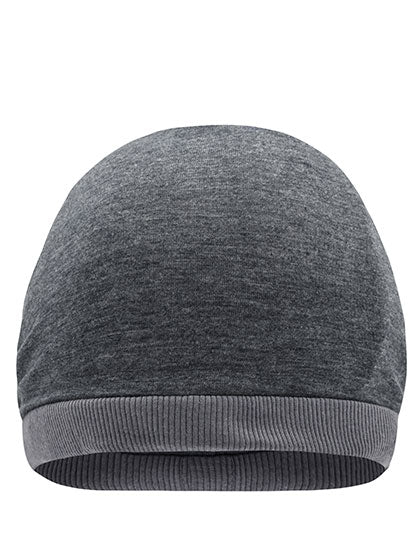 Daiber - Heather Summer Beanie - Black Melange / Dark Grey