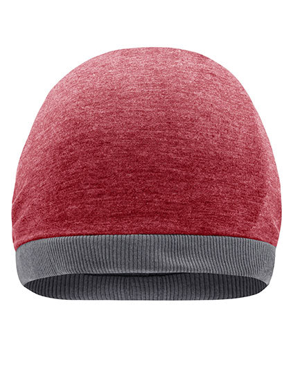Daiber - Heather Summer Beanie - Wine Melange / Dark Grey