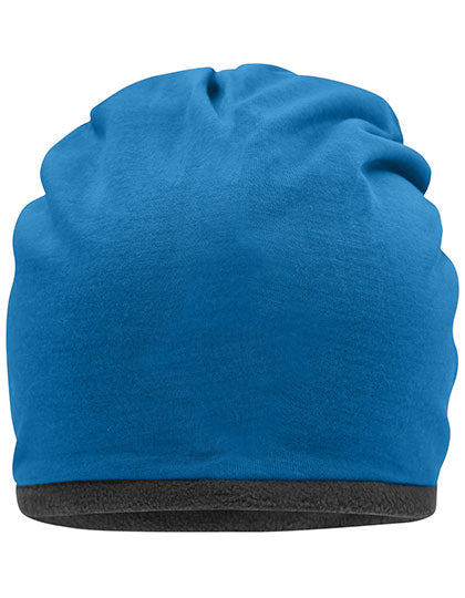 Daiber - Fleece Beanie - Bright Blue / Carbon