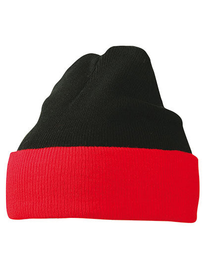 Daiber - Knitted Cap - Black / Red