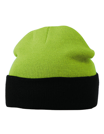Daiber - Knitted Cap - Lime Green / Black