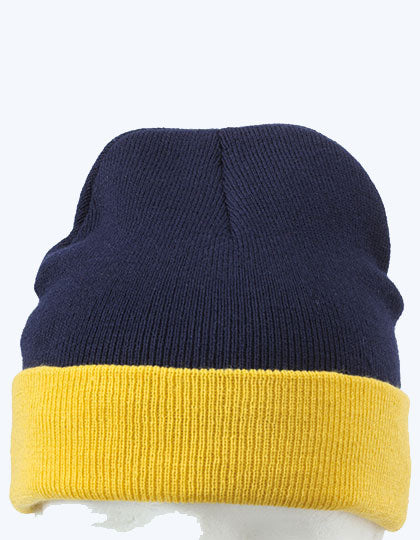 Daiber - Knitted Cap - Navy / Gold