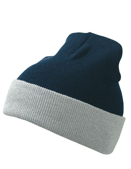 Daiber - Knitted Cap - Navy / Grey