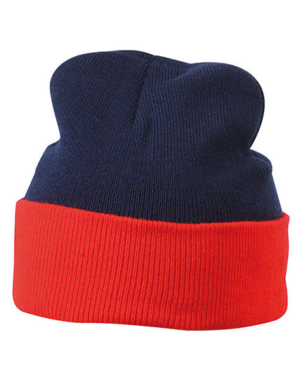 Daiber - Knitted Cap - Navy / Red