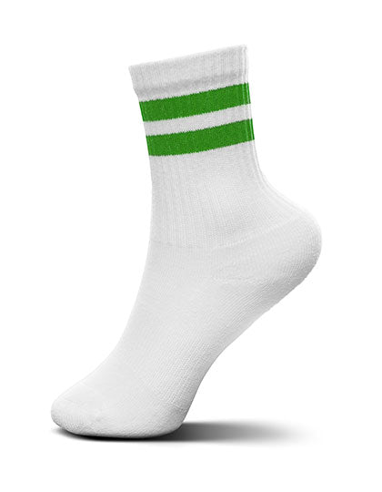 MR. SOCKS - Tennis Socks - White / Kelly Green
