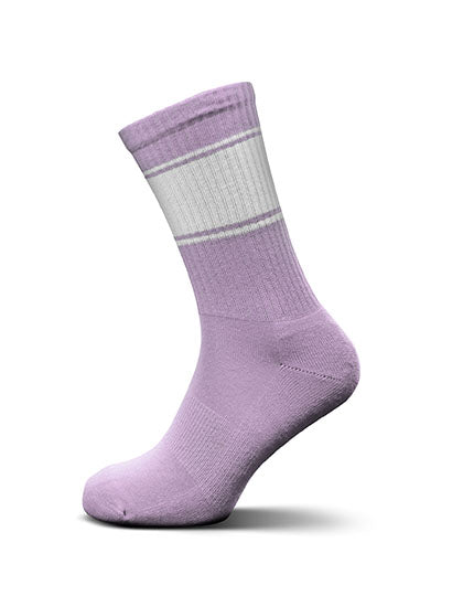 MR. Socks - Gekleurde Tennis Sokken - Lilac/White