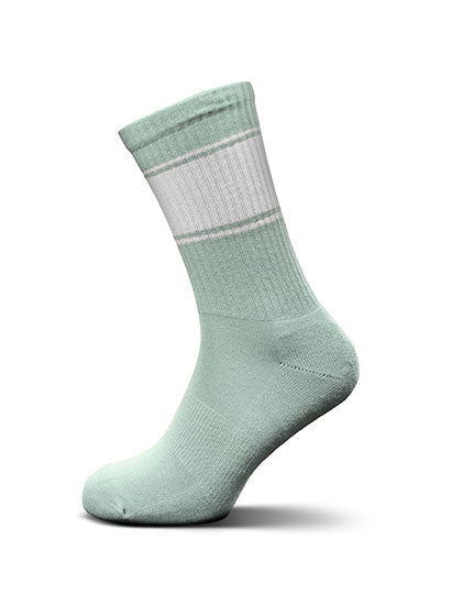MR. Socks - Gekleurde Tennis Sokken - Mint/White