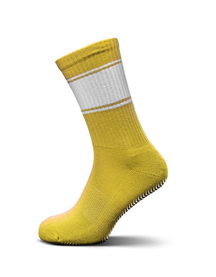 MR. Socks - Klassieke Voetbal Sokken - Yellow/White