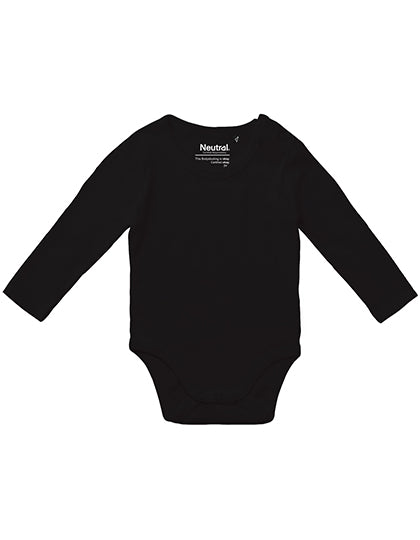 Neutral - Romper Lange Mouwen Baby - Black - 100% Biologisch Katoen
