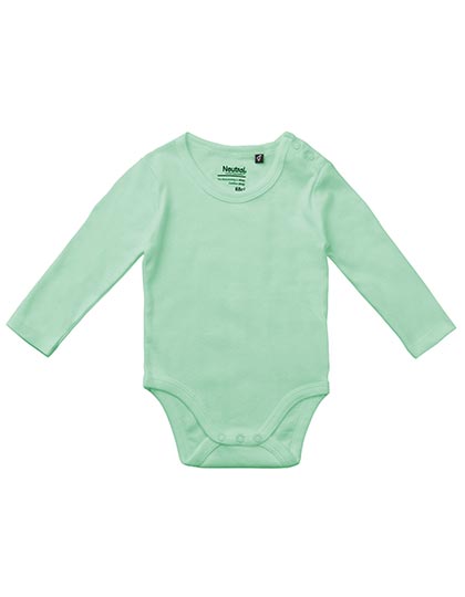Neutral - Romper Lange Mouwen Baby - Dusty Mint - 100% Biologisch Katoen
