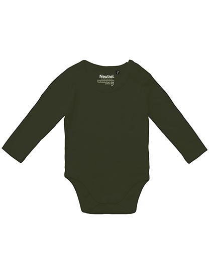 Neutral - Romper Lange Mouwen Baby - Military - 100% Biologisch Katoen