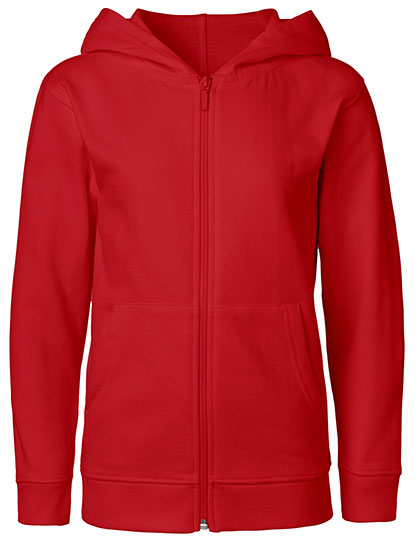 Neutral - Zip Kinder Hoodie - Red - 100% Biologisch Katoen