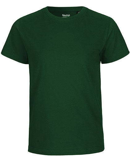 Neutral - Korte Mouwen Kinder T-Shirt - Bottle Green - 100% Biologisch Katoen