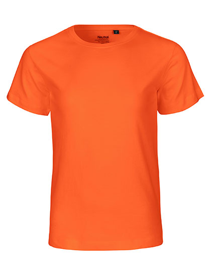 Neutral - Korte Mouwen Kinder T-Shirt - Orange - 100% Biologisch Katoen