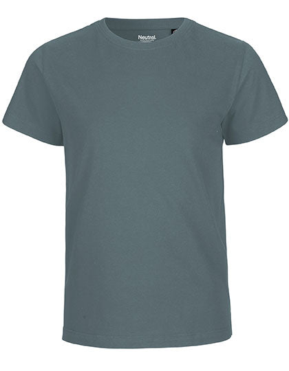 Neutral - Korte Mouwen Kinder T-Shirt - Teal - 100% Biologisch Katoen