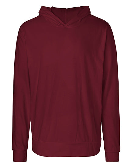 Neutral - Lightweigt Unisex Jersey Hoodie - Bordeaux - 100% Biologisch Katoen