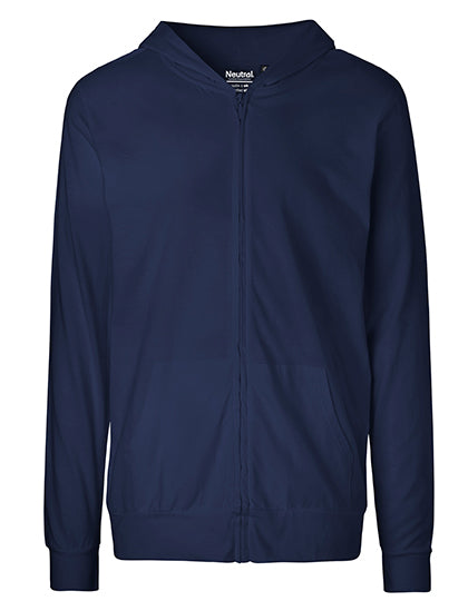 Neutral - Lightweigt Unisex Zipped Hoodie - Navy - 100% Biologisch Katoen