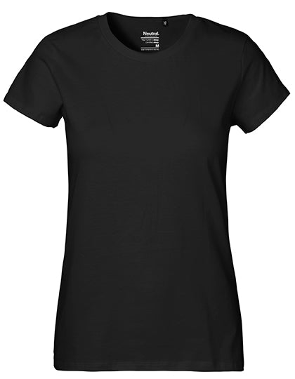 Neutral - Classic Dames T-Shirt - Black - 100% Biologisch Katoen