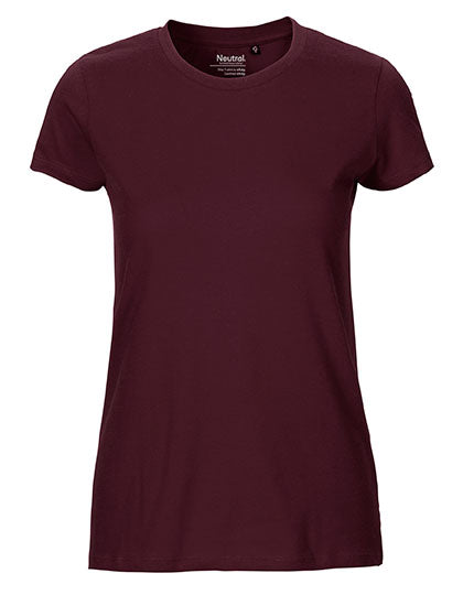 Neutral - Fit Dames T-shirt - Bordeaux - 100% Biologisch Katoen