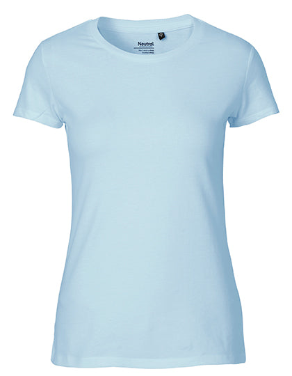 Neutral - Fit Dames T-shirt - Light Blue - 100% Biologisch Katoen
