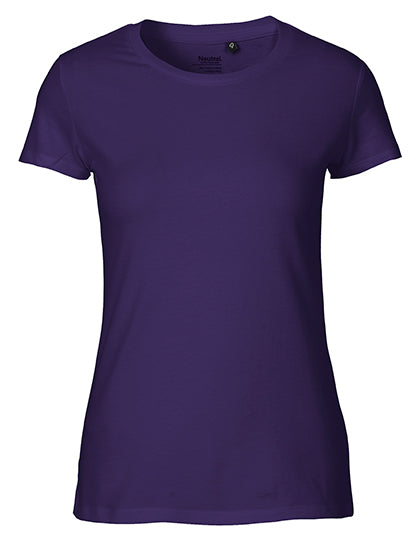 Neutral - Fit Dames T-shirt - Purple - 100% Biologisch Katoen