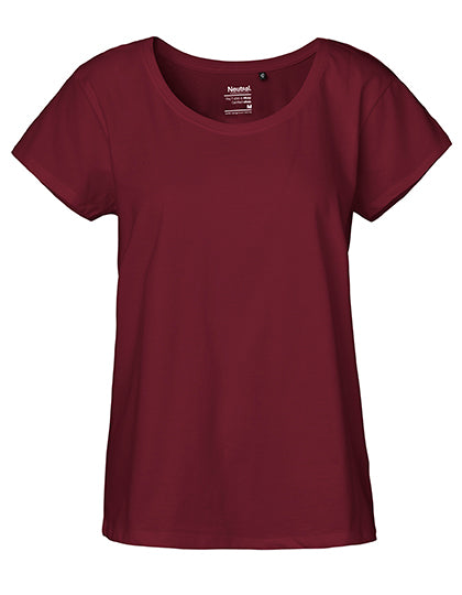 Neutral - Loose Fit Dames T-Shirt - Bordeaux