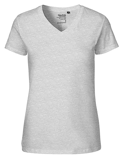 Neutral - V-Hals Dames T-Shirt - Sport Grey
