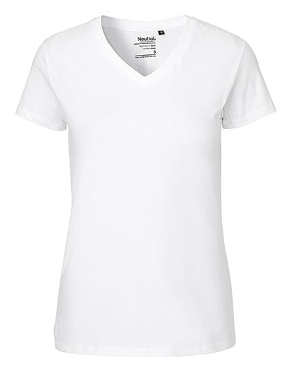 Neutral - V-Hals Dames T-Shirt - White