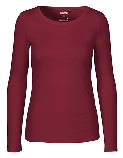 Neutral - Lange Mouwen Dames T-Shirt - Bordeaux
