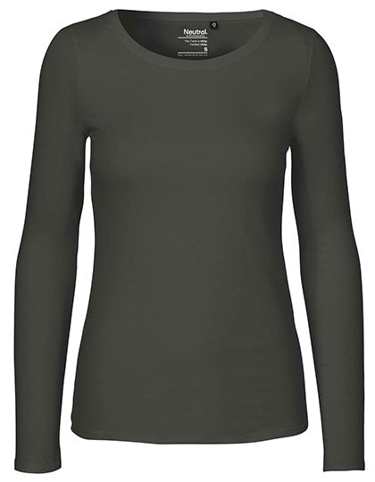 Neutral - Lange Mouwen Dames T-Shirt - Charcoal