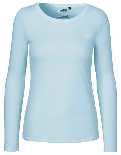 Neutral - Lange Mouwen Dames T-Shirt - Light Blue