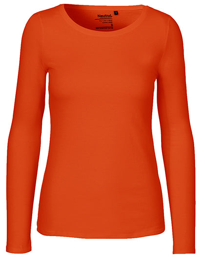 Neutral - Lange Mouwen Dames T-Shirt - Orange